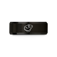 unisex tungsten anniversary ring – black tungsten bearded dragon wedding band