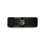 unique men’s anniversary rings – black tungsten corrosive wedding band