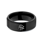 tungsten men's rings wide – black tungsten retriever duck wedding band