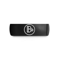 comfort fit rings him – black tungsten b flat symbol wedding band