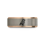 him tungsten wedding bands – black & rose gold & gray tungsten copper wedding band