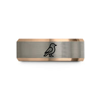 him tungsten wedding bands – black & rose gold & gray tungsten copper wedding band