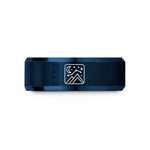 men's tungsten carbide band – blue tungsten starry night wedding band