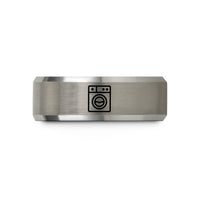 tungsten carbide ring him – black & gray tungsten washer wedding band