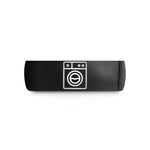 men's comfort fit ring – black tungsten washer wedding band