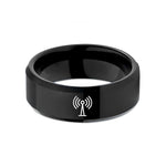 tungsten anniversary bands – black tungsten antenna waves wedding band