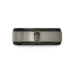 couples anniversary tungsten ring – black & grey tungsten coffee cup wedding band