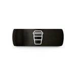 step bevel ring style – black & rose gold tungsten coffee cup wedding band
