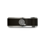 anniversary band for couples – black & gray tungsten fire hose coiled wedding band