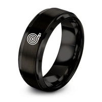 black tungsten fire hose coiled ring