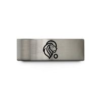 tungsten men’s wedding – gray tungsten leo wedding band