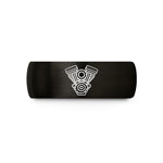 motorcycle engine design ring – black tungsten v twin engine wedding band