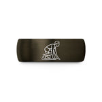 cool presents for him – gunmetal & blue tungsten starting blocks wedding band