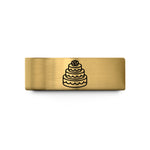 best presents for him – gold tungsten tiered cake wedding band