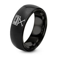 Mens Birthday Gifts Ideas – black tungsten electric keyboard stand ring