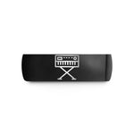 unique birthday presents – black tungsten electric keyboard stand wedding band