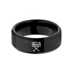 unique birthday presents – black tungsten electric keyboard stand wedding band