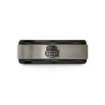 cool presents for guys – black & gray tungsten inline 4 engine wedding band
