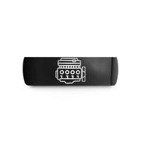 unique presents for him – black tungsten inline 4 engine wedding band