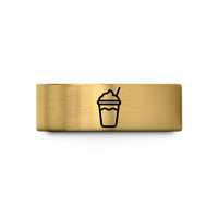 special presents for him – gold tungsten milkshake cup wedding band