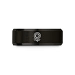 birthday presents for guys – black tungsten sunflower bloom wedding band
