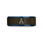 best birthday presents – gunmetal & blue tungsten volumetric flask wedding band