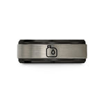 best presents for guys – black & grey tungsten fuel tank wedding band