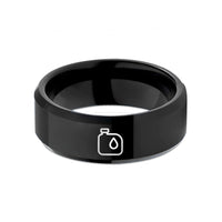 birthday presents for him – black tungsten fuel tank wedding band