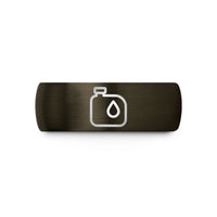 birthday presents for him – gunmetal & black tungsten fuel tank wedding band