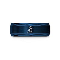 birthday presents for him – blue tungsten optical microscope wedding band