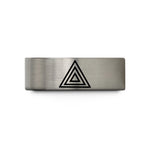 top birthday presents him – blue & gray tungsten triangle wedding band