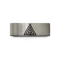 top birthday presents him – blue & gray tungsten triangle wedding band