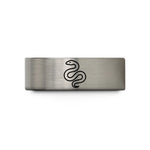 matching rings for him – grey tungsten snake wedding band