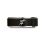 black tungsten ring him – black & gray tungsten air traffic controller wedding band