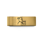 wedding band for couples – gold tungsten cow calf nuzzling wedding band