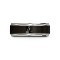 black tungsten ring him – black & blue & gray tungsten l sit rings wedding band