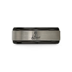 engraved tungsten ring him – black & blue & silver tungsten l sit rings wedding band
