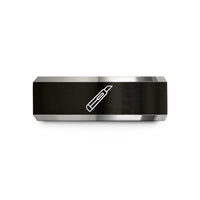 tungsten wedding ring him – black & grey tungsten craft knife wedding band