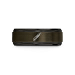 men's tungsten band plain – gunmetal & black tungsten craft knife wedding band