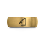 mens tungsten carbide ring – gold & gray tungsten fishing rod wedding band
