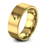 mens tungsten wedding band – gold tungsten fishing rod ring