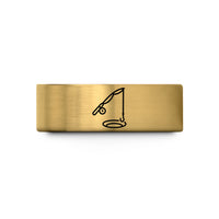 tungsten bands for him – gold tungsten fishing rod wedding band
