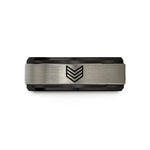 tungsten carbide rings him – black & gray tungsten chevron stripes wedding band