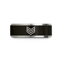 tungsten wedding bands him – black & grey tungsten chevron stripes wedding band