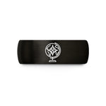 engraved tungsten wedding band – black tungsten southern globe wedding band