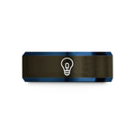 unique presents for husband – gunmetal & blue tungsten led bulb wedding band