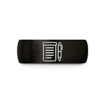 engraved rings for her – black tungsten legal pad pen wedding band