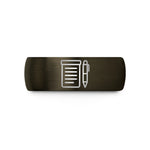 tungsten wedding ring – gunmetal & black tungsten legal pad pen wedding band