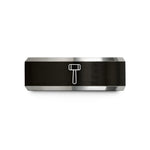 personalized presents for him – black & gray tungsten dead blow hammer wedding band
