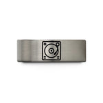 engraved rings for couples – gold & grey tungsten dj turntable wedding band
